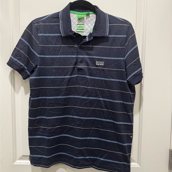 Hugo Boss Other - Hugo Boss regular-fit, striped navy blue polo shirt from the Paddy collection